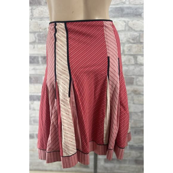 RARE ANTHROPOLOGIE ODILLE SZ 4 RED SKIRT VINTAGE (2004) WESTERN BOHO COTTAGECORE - Picture 4 of 9